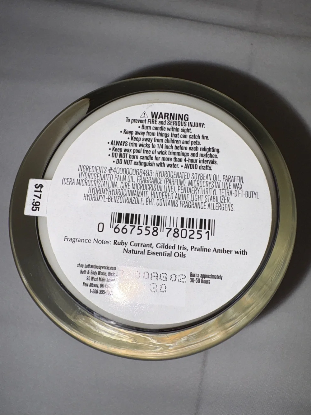 Bath & Body Works Luminous single wick Candle 8 oz New - Picture 3 of 3